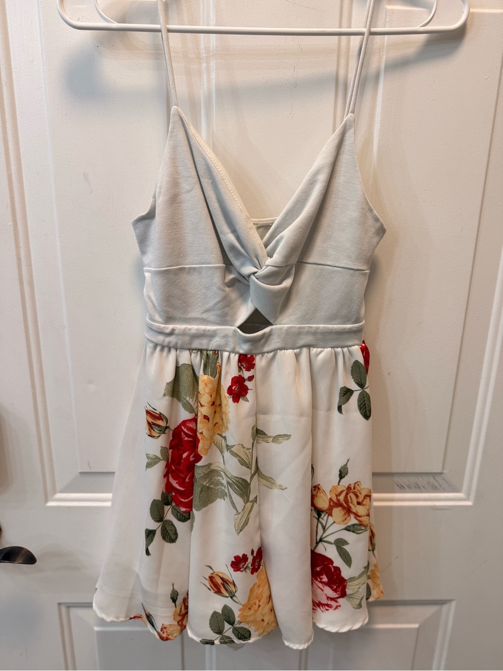 Floral V-Neck Open Front Romper